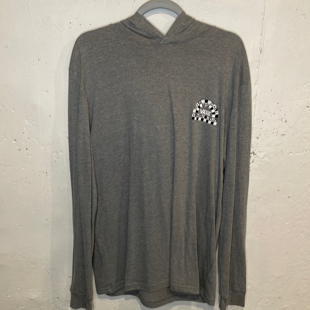 Men’s Vans long sleeve hooded T-shirt size L / Gray